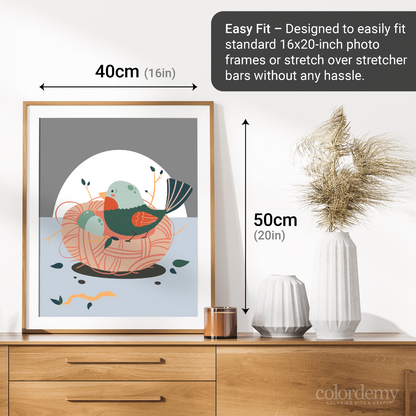 40x50cm Paint by Numbers kit: Graceful Simplicity: Simple Bird