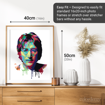 40x50cm Paint by Numbers Kit: Musical Reverie: John Lennon Abstract Portrait