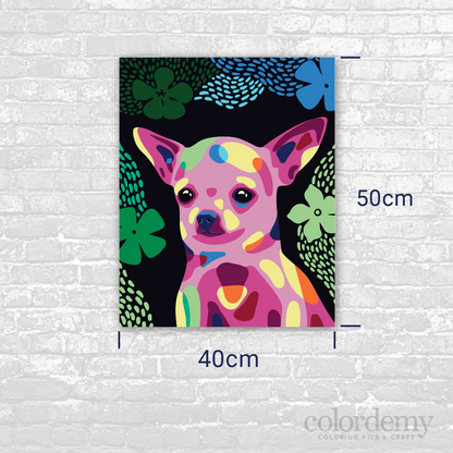 Happy Tail - Chihuahua: 40x50cm Paint by Numbers Kit