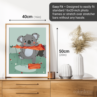 40x50cm Paint by Numbers Kit:  Koala Cuteness: Adorable Eucalyptus