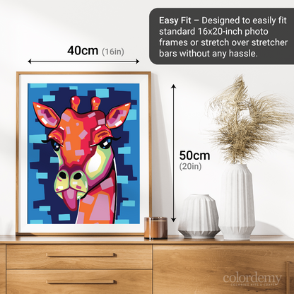 40x50cm Paint by Numbers Giraffe Kit: Abstract Giraffe Painting Kit