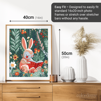 40x50cm Paint by Numbers Kit: Easter Tales - Rabbit's Garden Retreat