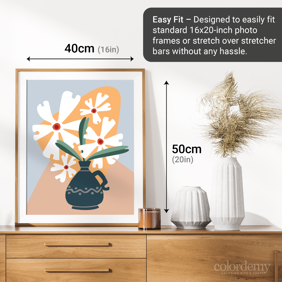 40x50cm Paint by Numbers Kit: Pastel Elegance: Minimalist Lily Flowers
