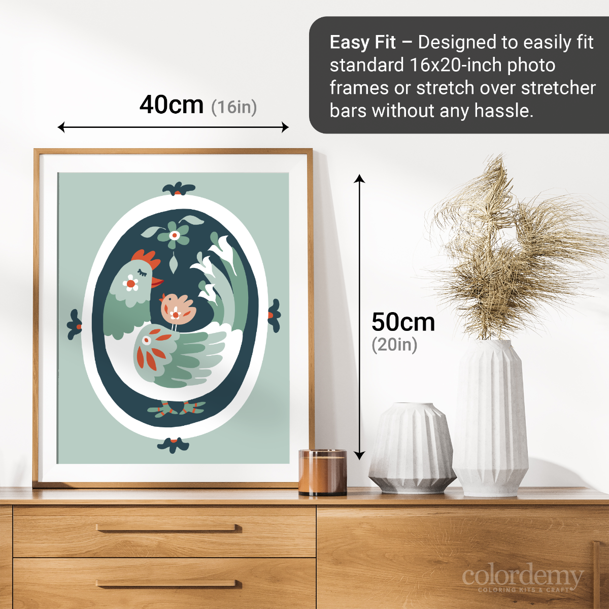 40x50cm Paint by Numbers Kit - Rolled Canvases, 16 Colours (Funkies- Mother & Daughter)