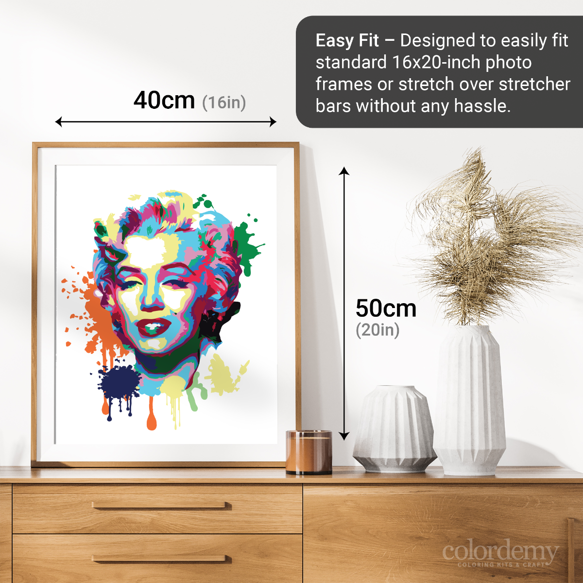 40x50cm Paint by Numbers Kit:  Iconic Elegance: Marilyn Monroe Abstract