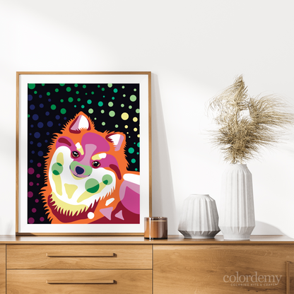 Happy Tail - Pomeranian: 40x50cm Paint by Numbers Kit