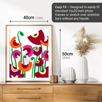 40x50cm Paint by Numbers Kit - Rolled Canvases, 16 Colours (Mindfulness - undefined)