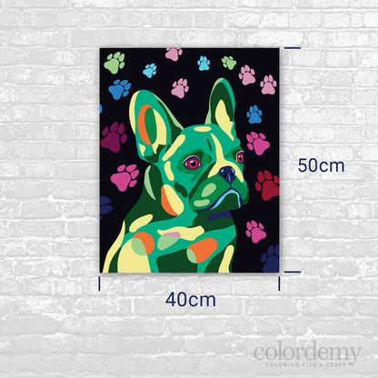 Happy Tail - French Bulldog: 40x50cm Paint by Numbers Kit