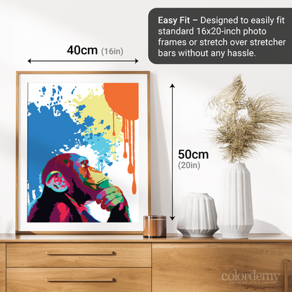 40x50cm Paint by Numbers Kit: Abstract Insight: Thinking Monkey