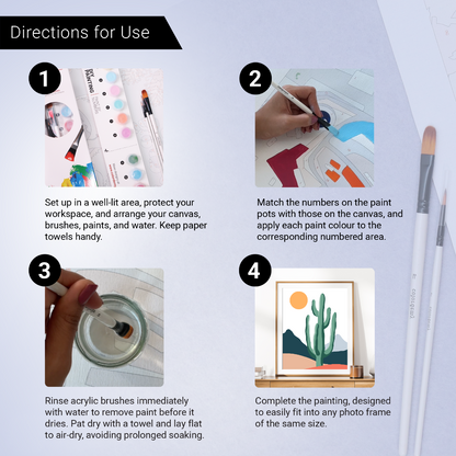 40x50cm Paint by Numbers Kit: Minimalist Desert: Tall Cactus