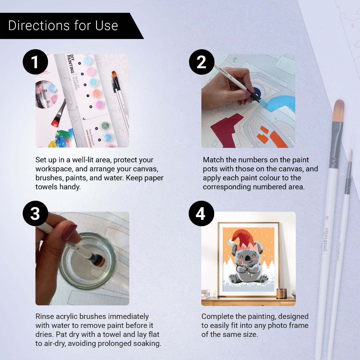 40x50cm Paint by Numbers Kit: Koala's Christmas Delight