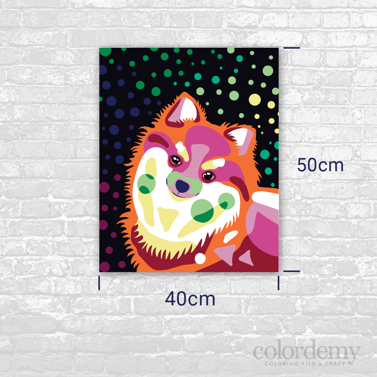 Happy Tail - Pomeranian: 40x50cm Paint by Numbers Kit