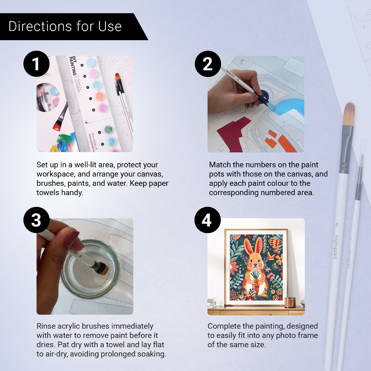 40x50cm DIY Paint by Numbers Kit: Easter Delight - Rabbit and Carrot Wonderland