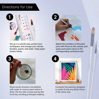 40x50cm Paint by Numbers Kit: Nature's Palette: Colourful Leaves