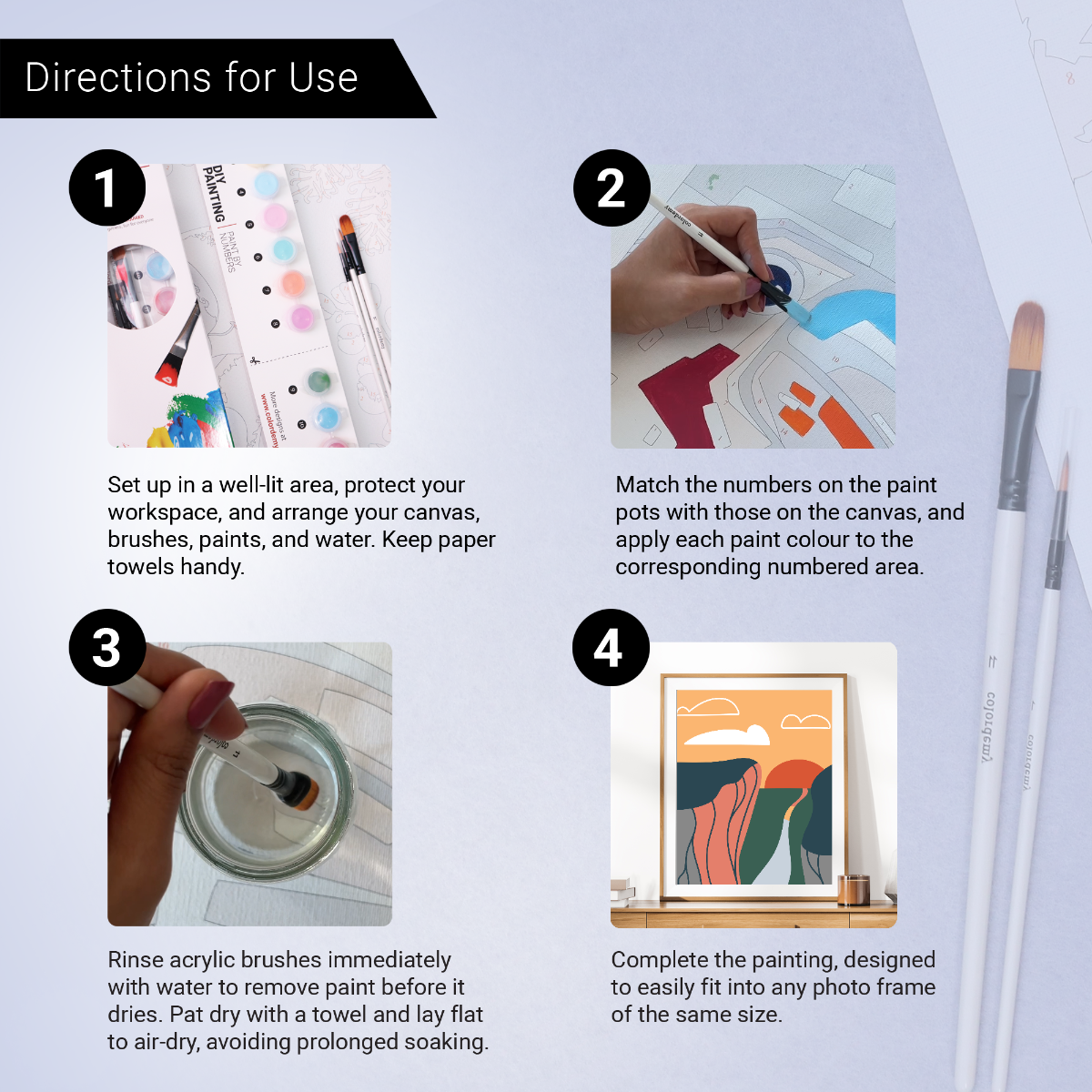 40x50cm Paint by Numbers Kit - Rolled Canvases, 16 Colours (Mindfulness - Mountain)