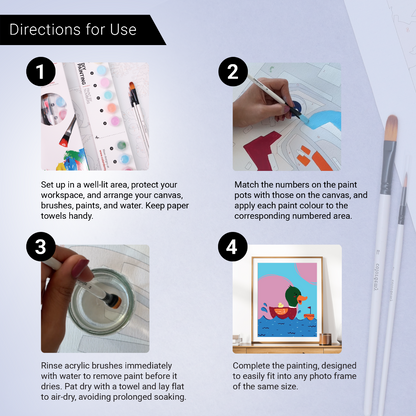 40x50cm Paint by Numbers Kit: Maternal Magic: Colourful Mother Duck