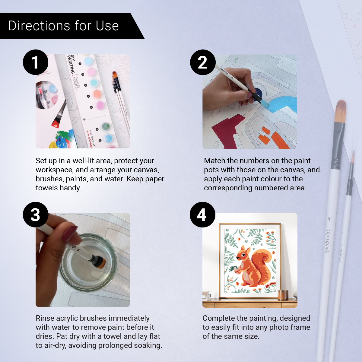 40x50cm Paint by Numbers Kit: Woodland Whimsy: Squirrel with Leafy Background