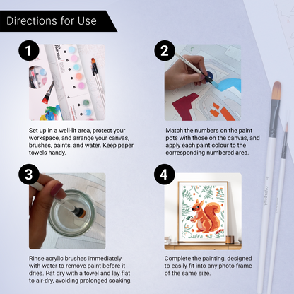 40x50cm Paint by Numbers Kit: Woodland Whimsy: Squirrel with Leafy Background