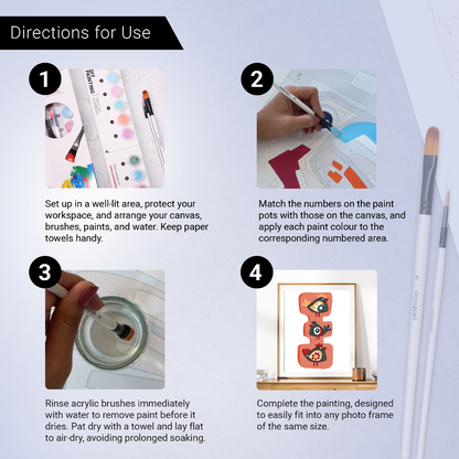 40x50cm Paint by Numbers Kit: Avian Totem: Minimalist Red Triangles