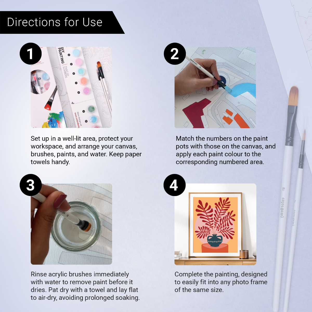 40x50cm Paint by Numbers Kit: Slate Elegance: Minimalist Vase with Large Plant