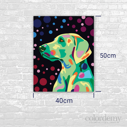 Happy Tail - Labrador: 40x50cm Paint by Numbers Kit