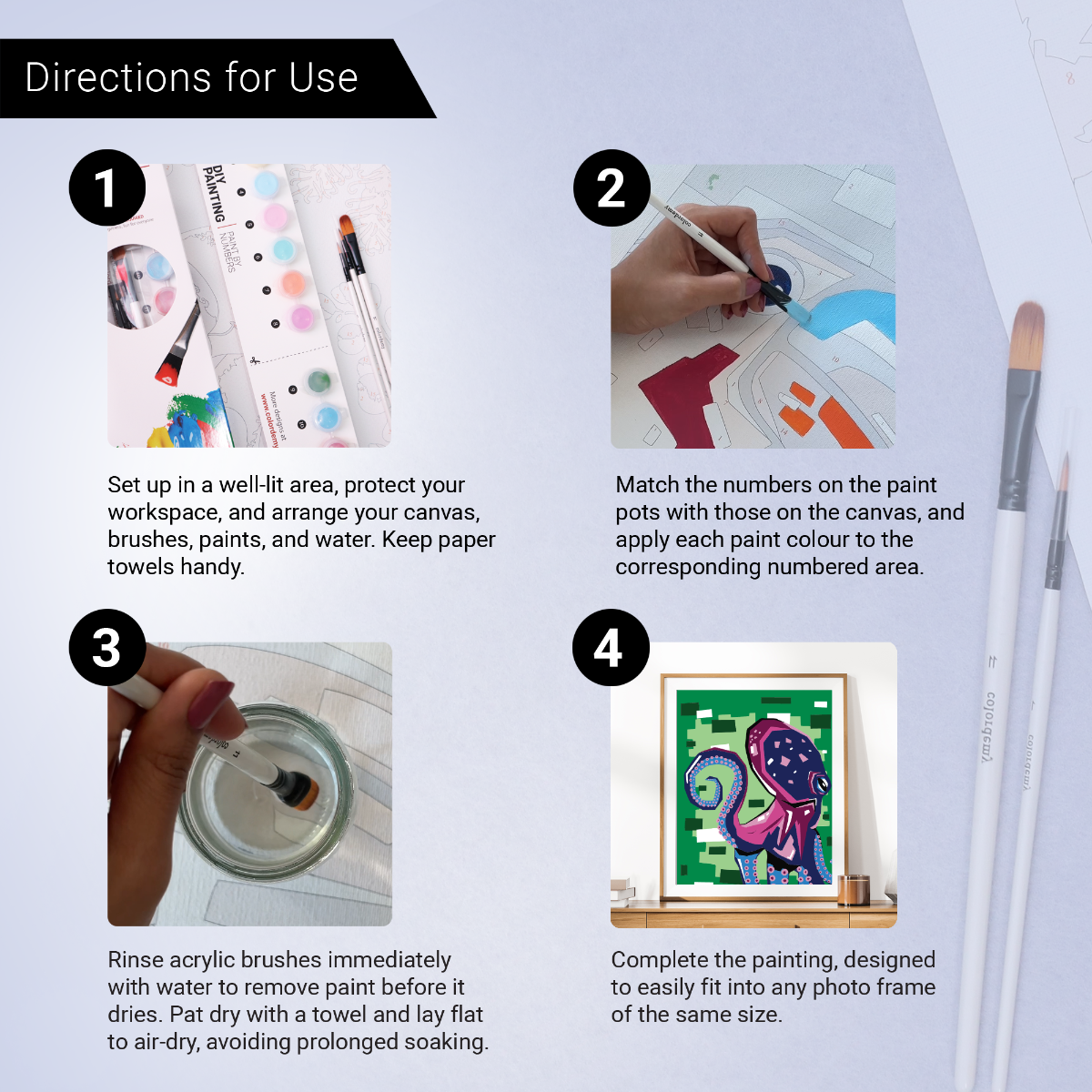 40x50cm Paint by Numbers Kit: Oceanic Opulence: Vibrant Octopus