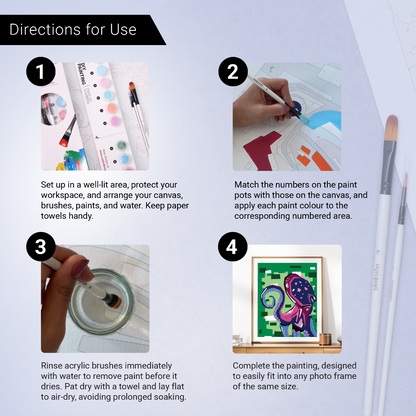 40x50cm Paint by Numbers Kit: Oceanic Opulence: Vibrant Octopus