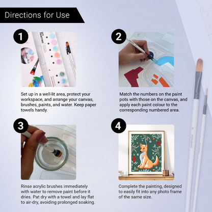 40x50cm Paint by Numbers kit: Leafy Outback: Simple Dingo