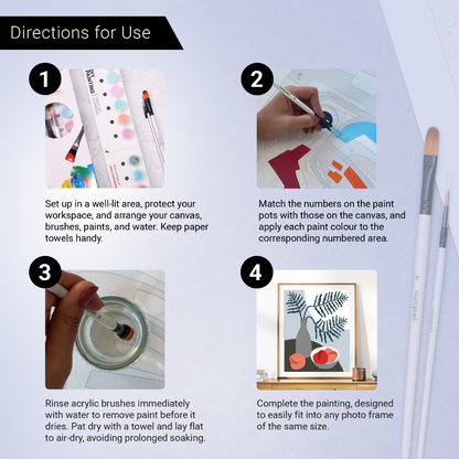 40x50cm Paint by Numbers Kit:  Elegant Simplicity: Minimalist Grey Vase and Peaches