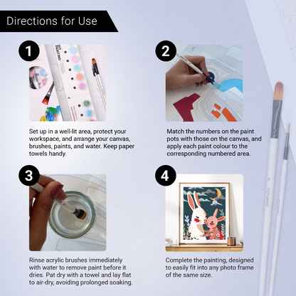 40x50cm Paint by Numbers kit: Tender Moments: A Mother-Daughter Duo in Artistry