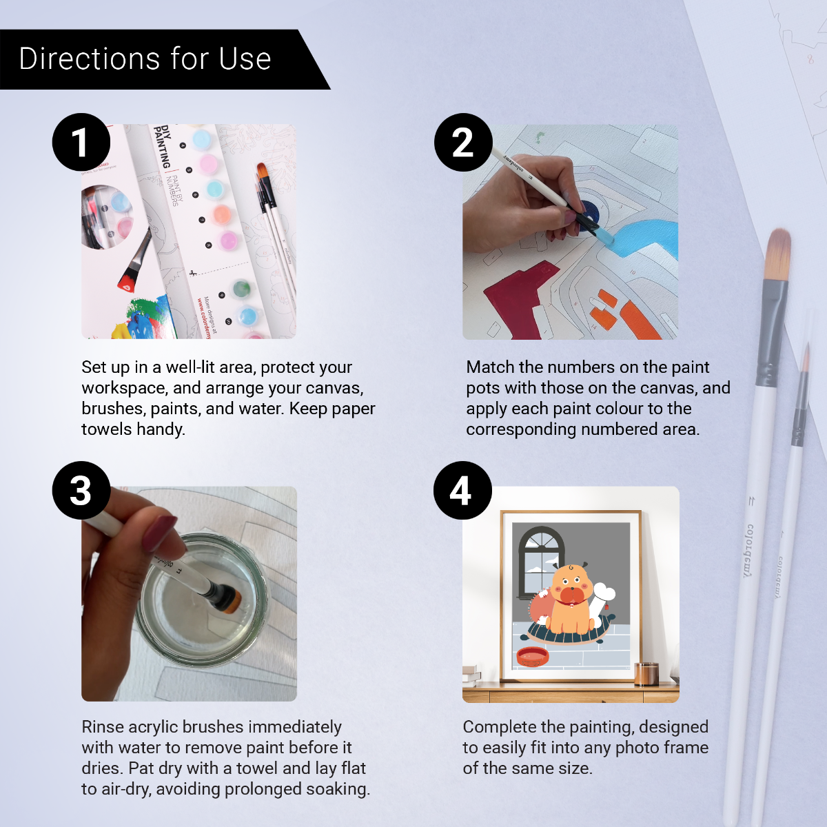 40x50cm Paint by Numbers Kit: Quiet Solitude: Simple Lonely Dog