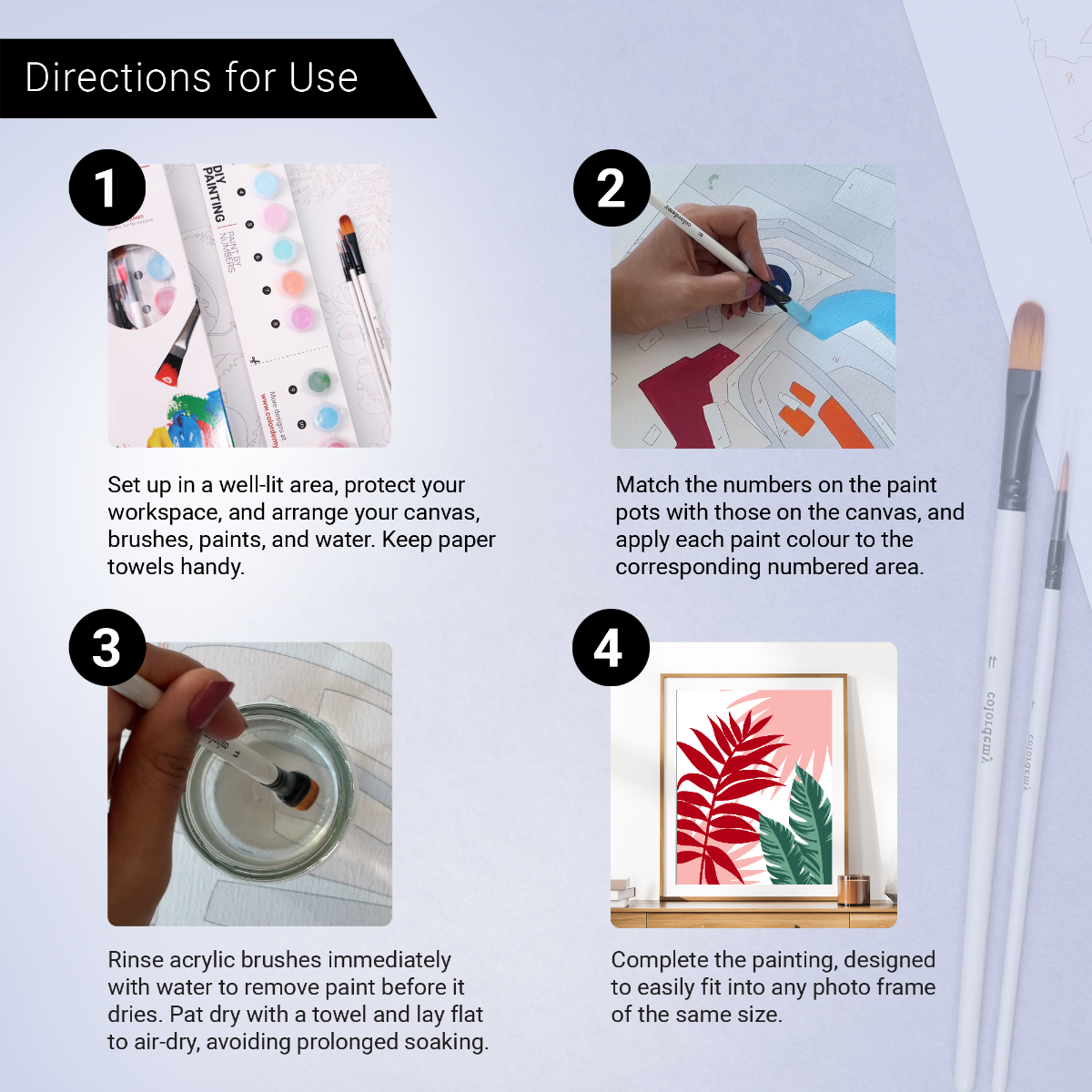 40x50cm Paint by Numbers Kit: Leaves of Contrast: Red and Green Beauty