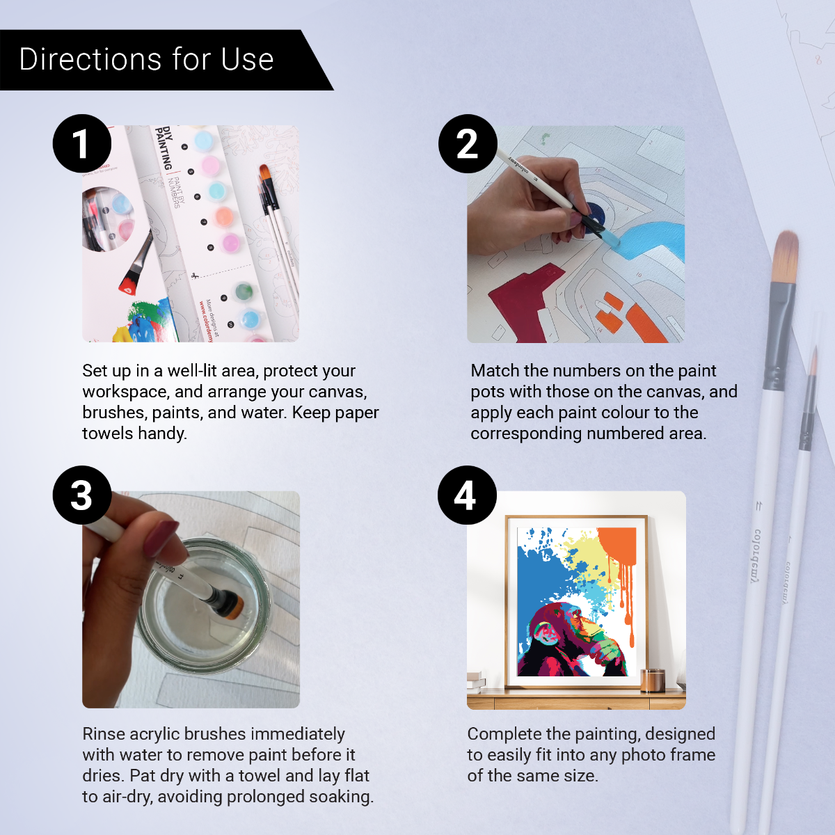 40x50cm Paint by Numbers Kit: Abstract Insight: Thinking Monkey