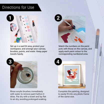 40x50cm Paint by Numbers Kit: Minimalist Avian Harmony: Warm-Colored Birds