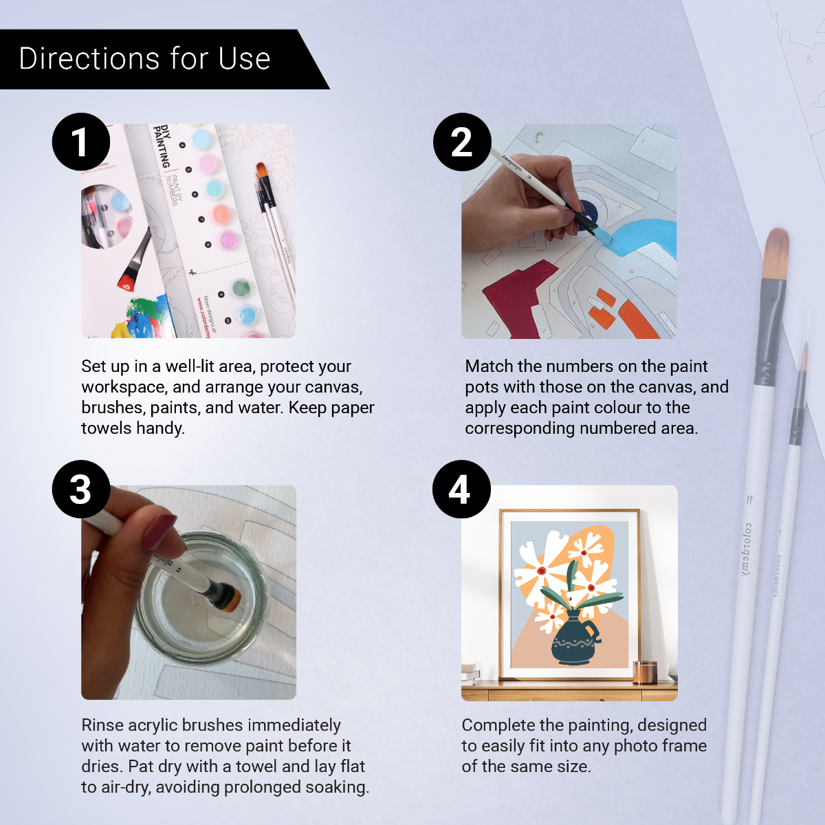 40x50cm Paint by Numbers Kit: Pastel Elegance: Minimalist Lily Flowers