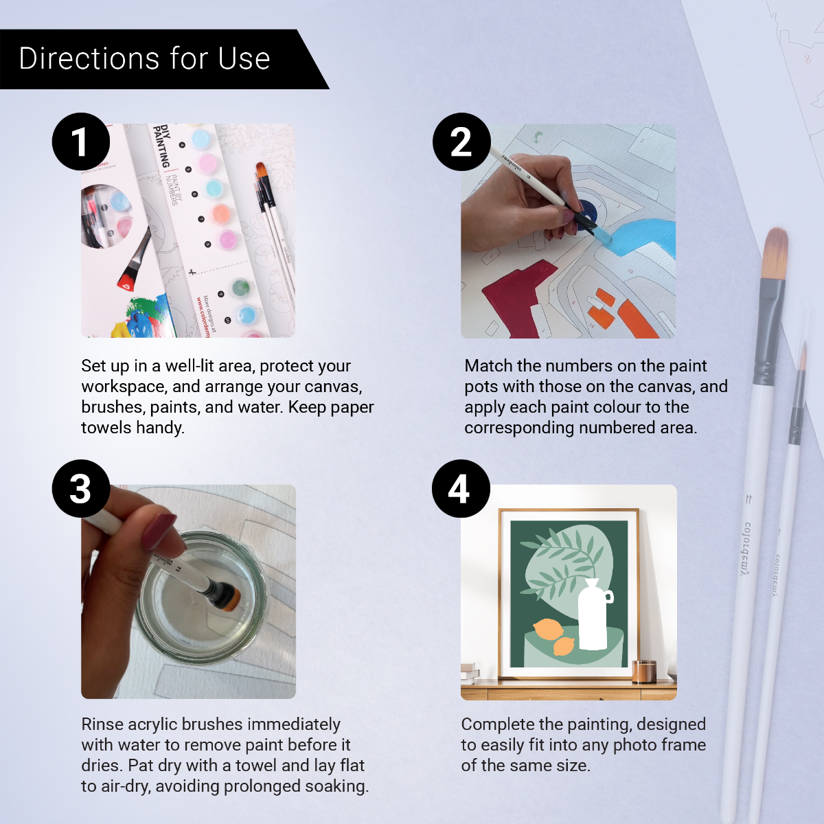 40x50cm Paint by Numbers Kit: Tabletop Serenity: Minimalist White Vase with Plant