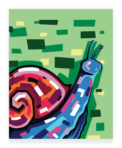 40x50cm Paint by Numbers Kit: Vividly Spiralled: Colourful Snail