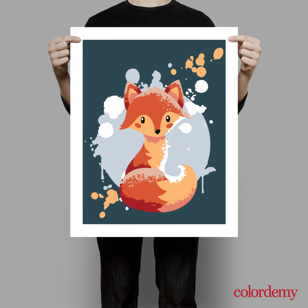 40x50cm Paint by Numbers Kit: Fox's Play: Whimsical Charm