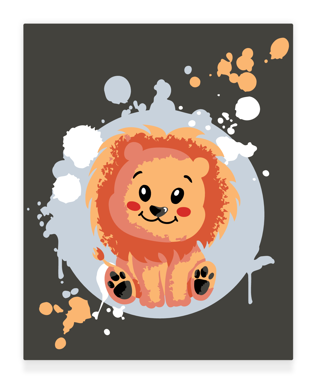 40x50cm Paint by Numbers Kit: Lion's Charm: Cute and Regal