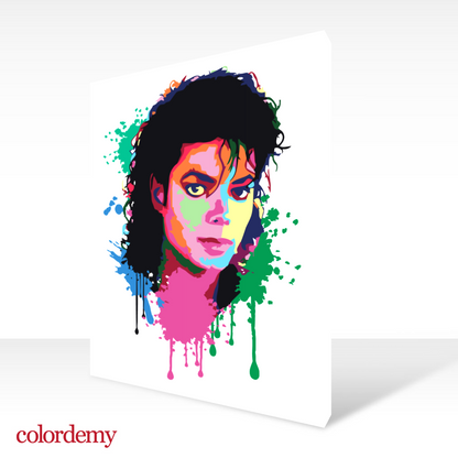 40x50cm Paint by Numbers Kit:  Musical Legacy: Michael Jackson Abstract Splash Art