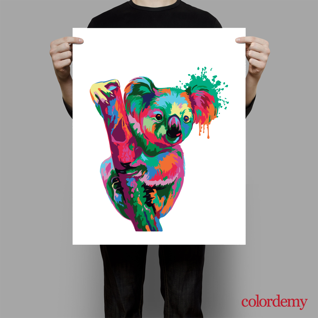 40x50cm Paint by Numbers Kit: Koala Canopy: Best Selling Abstract Koal –  Colordemy - Coloring kits, DIY Paintings, Paint by numbers
