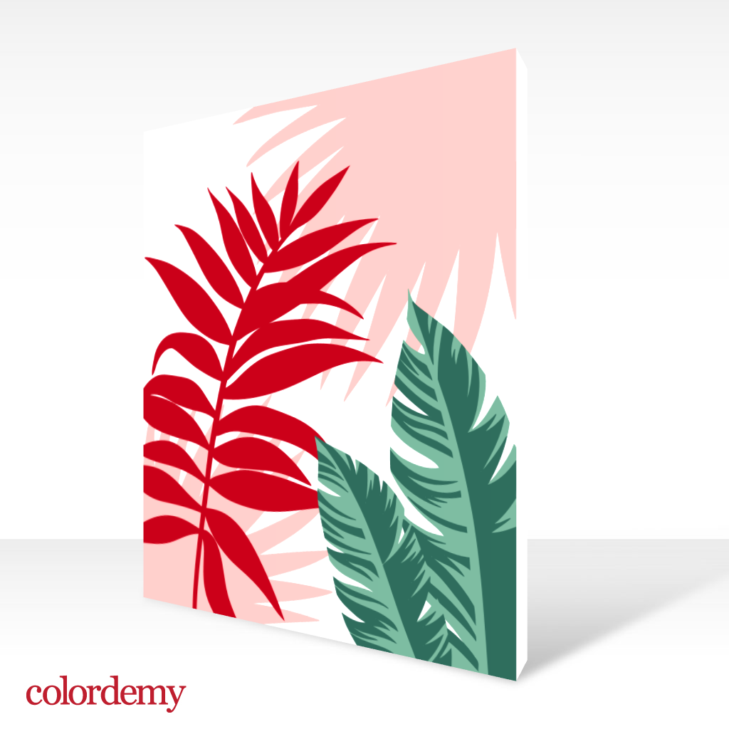 40x50cm Paint by Numbers Kit: Leaves of Contrast: Red and Green Beauty