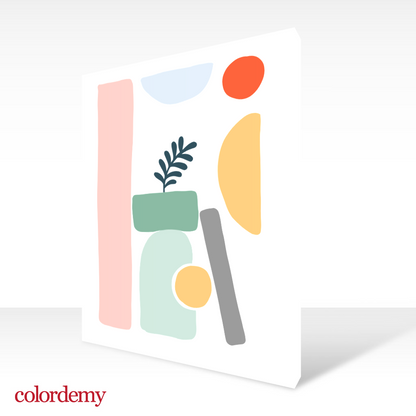 40x50cm Paint by Numbers kit: Geometric Harmony: Minimalist Colourful Shapes