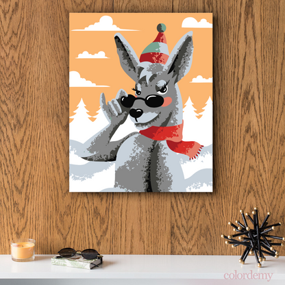 40x50cm Paint by Numbers Kit: Roo's Christmas Wonderland