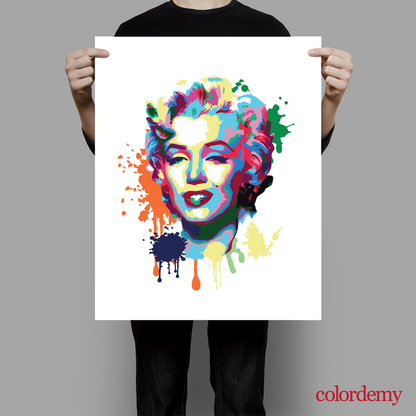 40x50cm Paint by Numbers Kit:  Iconic Elegance: Marilyn Monroe Abstract