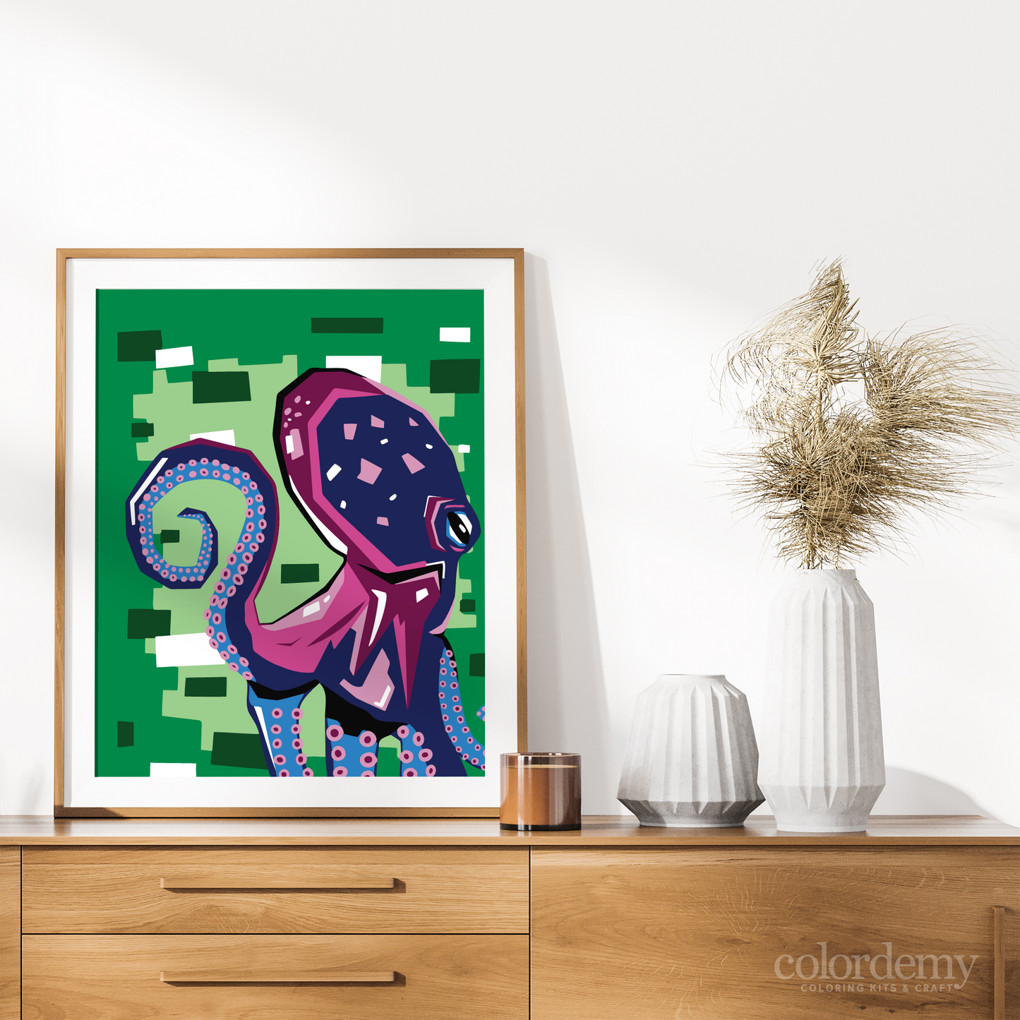 40x50cm Paint by Numbers Kit: Oceanic Opulence: Vibrant Octopus