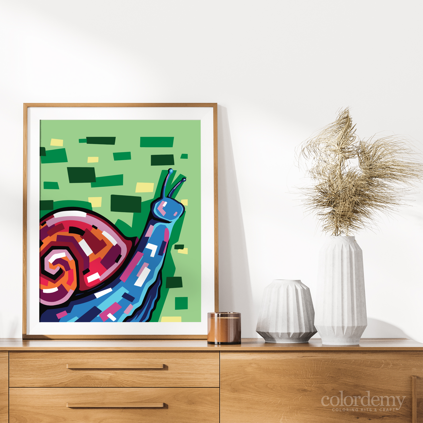 40x50cm Paint by Numbers Kit: Vividly Spiralled: Colourful Snail