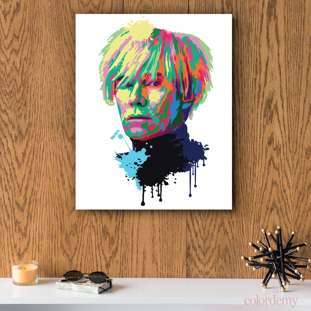 40x50cm Paint by Numbers kit: Warhol Inspired: Abstract Splash Portrait