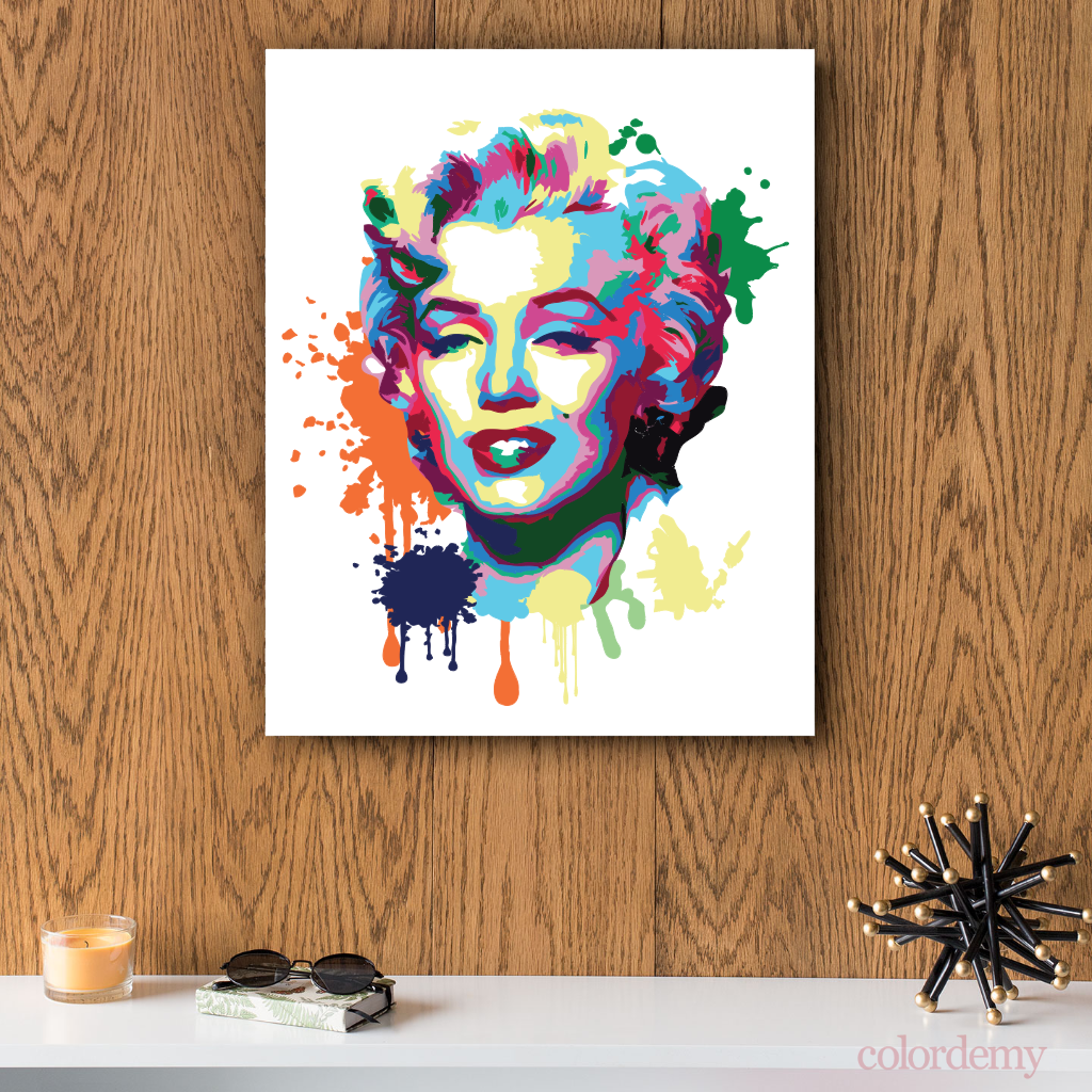 40x50cm Paint by Numbers Kit:  Iconic Elegance: Marilyn Monroe Abstract