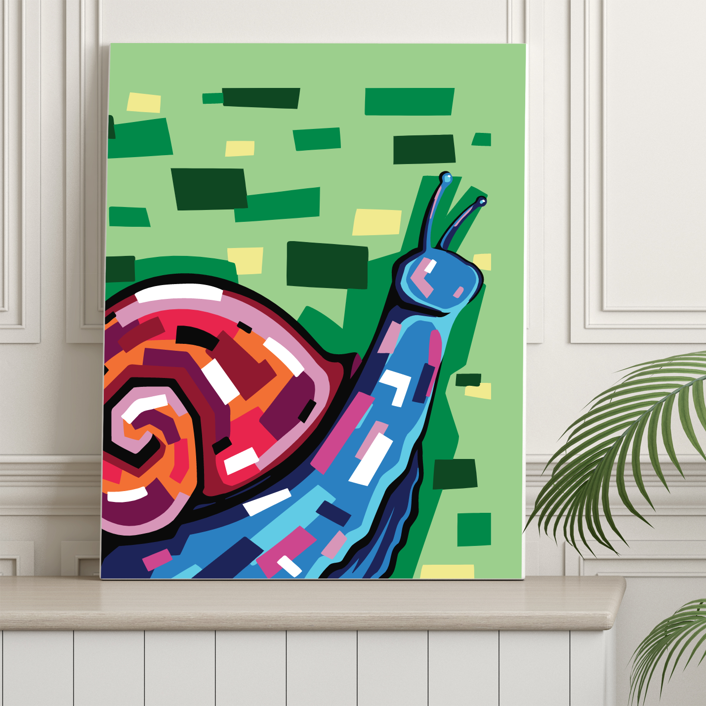 40x50cm Paint by Numbers Kit: Vividly Spiralled: Colourful Snail